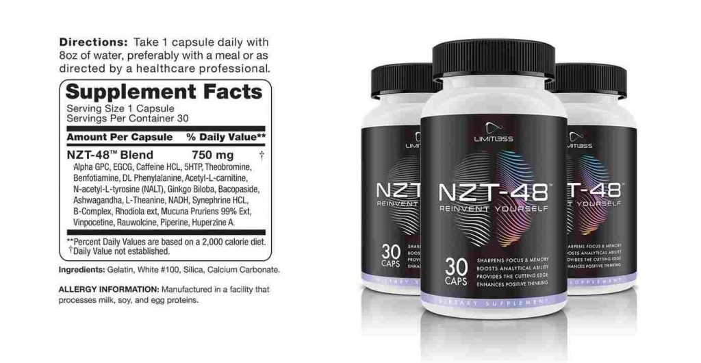 Limitless Pill NZT-48 Ingredients