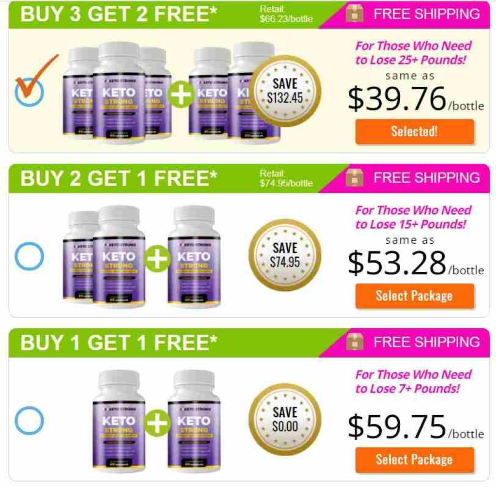 Keto Strong Pills Price