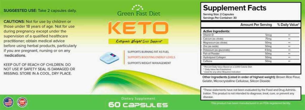 Green Fast Diet Keto Ingredients