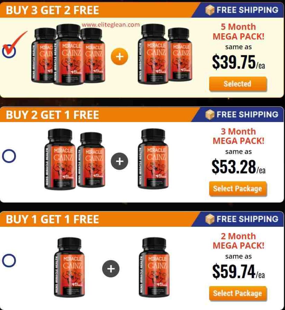Miracle Muscle Gainz Price
