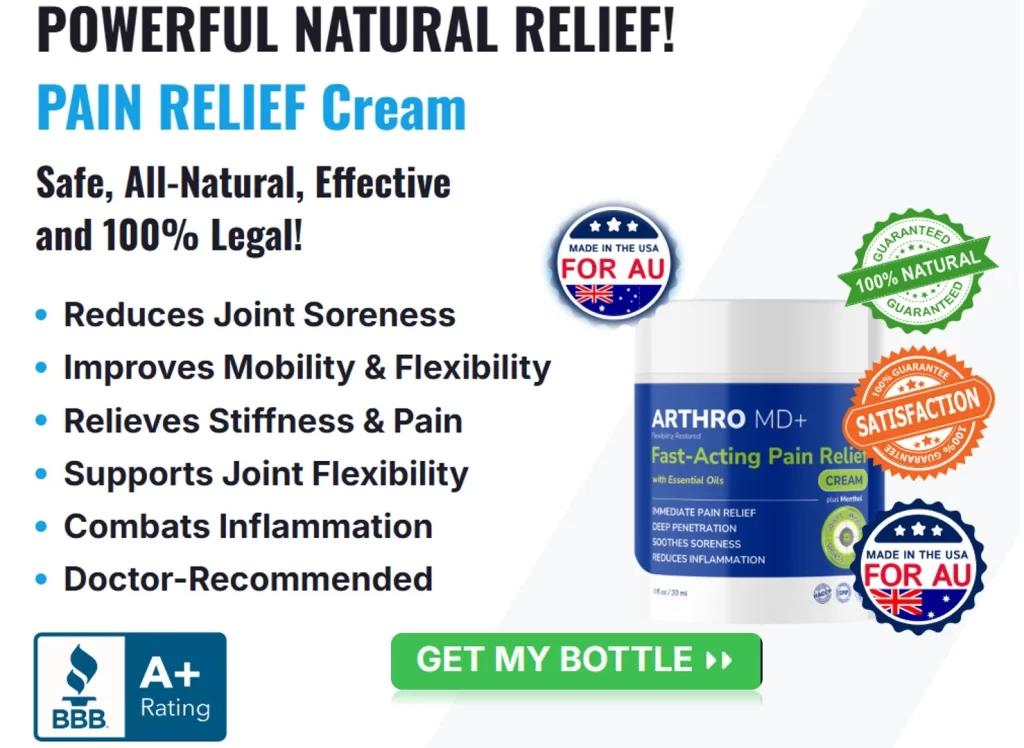 Arthro MD+ natural cream for joint pain, arthritis, stiffness and inflammation in Australia