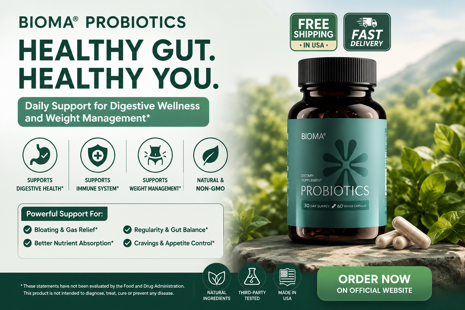 Bioma Probiotics Review USA 2026 gut health supplement