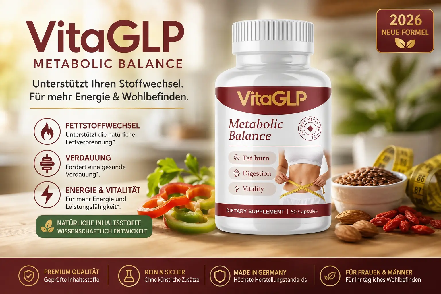 VitaGLP Metabolic Balance Kapseln – Nahrungsergänzungsmittel aus Deutschland